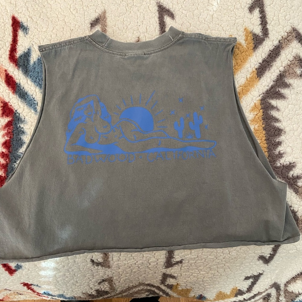 Badwood “CALIFORNIA” cropped muscle t-shirt